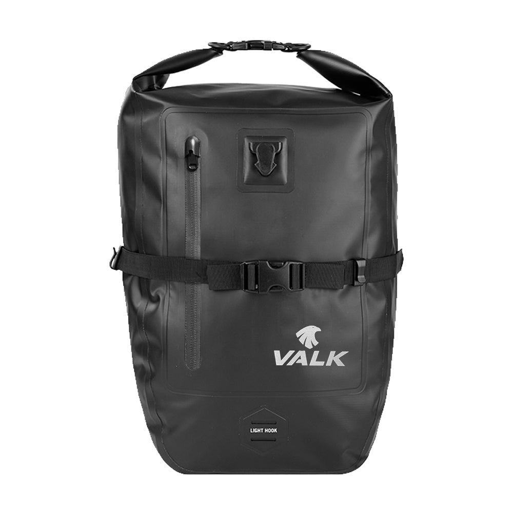 VALK 25L Pannier Bike Bag Saddlebag Rear Bicycle Waterproof Storage Black-BicycleLab.com.au