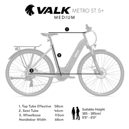 Premium Mid Drive Electric Bike with Bag Rack, Medium | Dark Grey