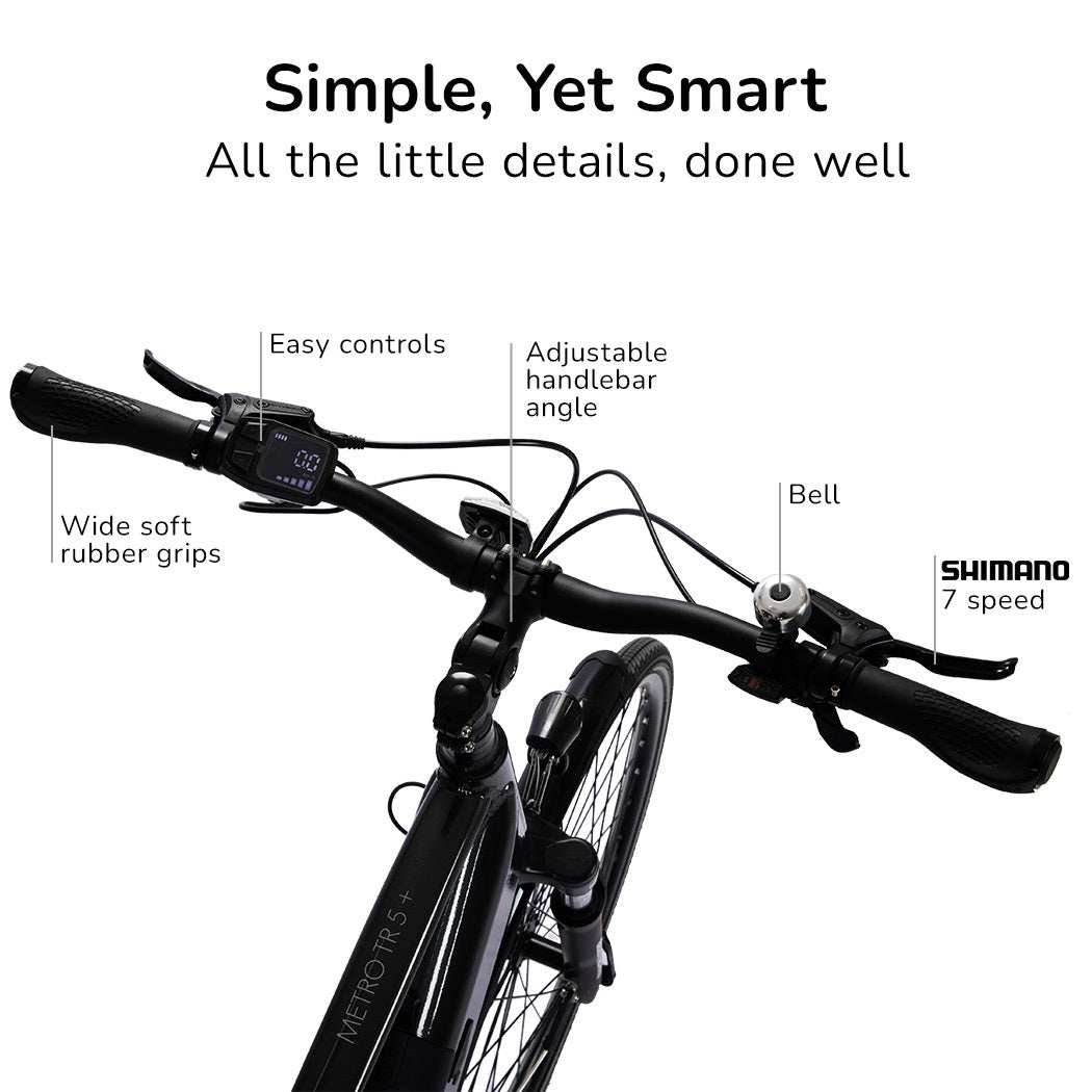 Premium Hybrid Middrive Electric Bike, Medium | Dark Grey