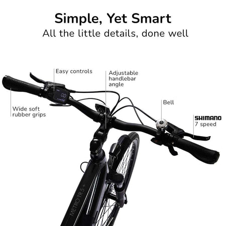 Premium Hybrid Middrive Electric Bike, Medium | Dark Grey