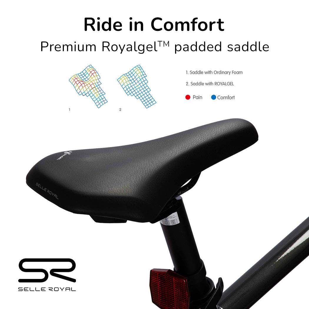 Premium Hybrid Middrive Electric Bike, Medium | Dark Grey