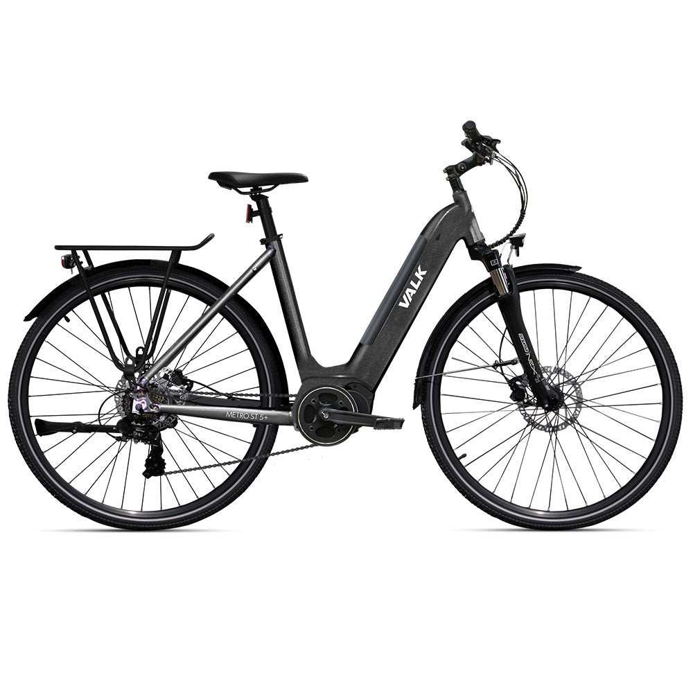Premium Hybrid Mid Drive Motor Ebike, Step-Through, Large | Dark Grey