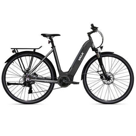Premium Hybrid Mid Drive Motor Ebike, Step-Through, Large | Dark Grey