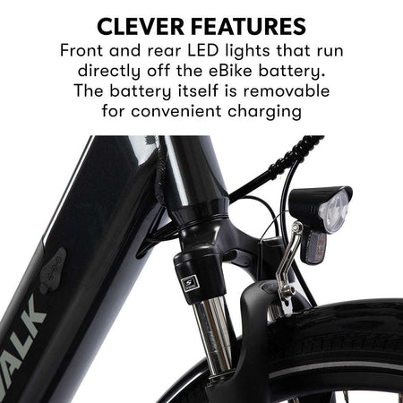 Premium Hybrid Mid Drive Motor Ebike, Step-Through, Large | Dark Grey