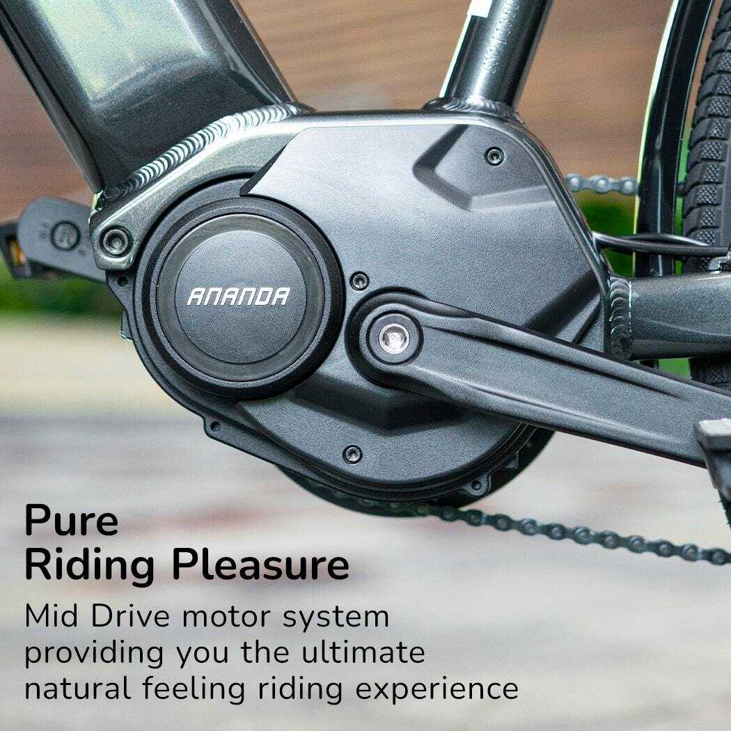 Premium Hybrid Mid Drive EBike, Large | Dark Grey