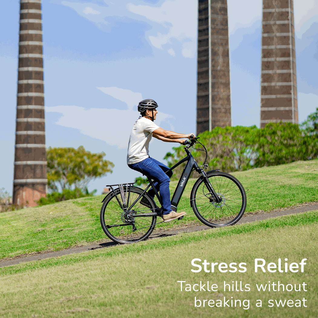 Premium Hybrid Mid Drive EBike, Large | Dark Grey