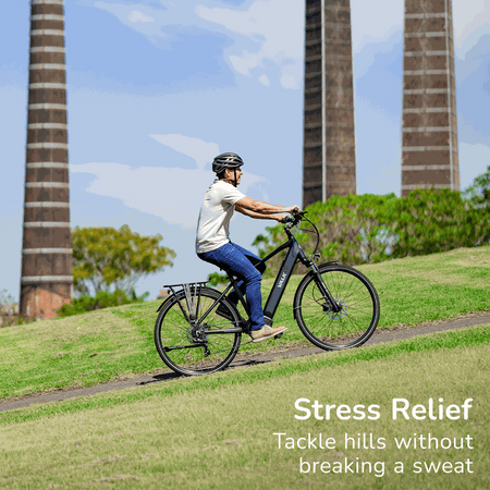 Premium Hybrid Mid Drive EBike, Large | Dark Grey