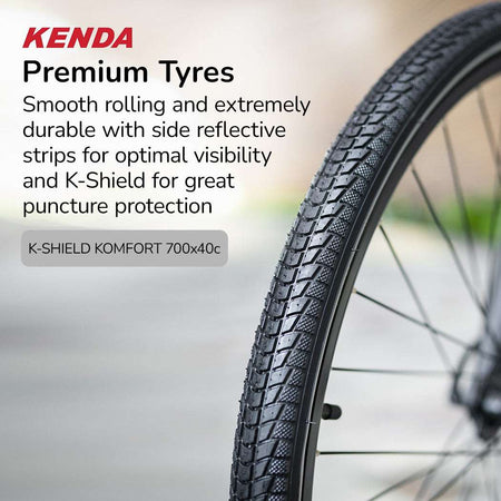 Premium Hybrid Ebike with Mid Drive Motor, Medium | White