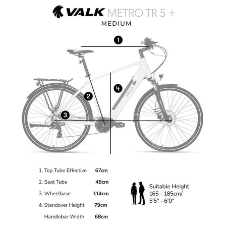 Medium Hybrid 36V Electric Bike w/ Battery | White
