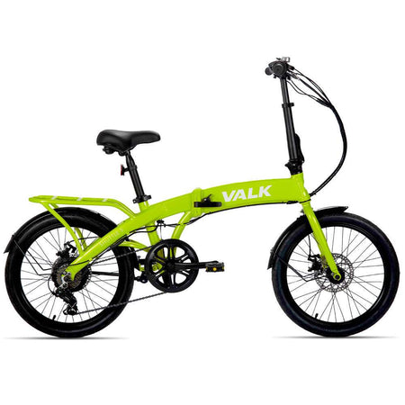 Disc Braking Electric Foldable Bike | Lime Green