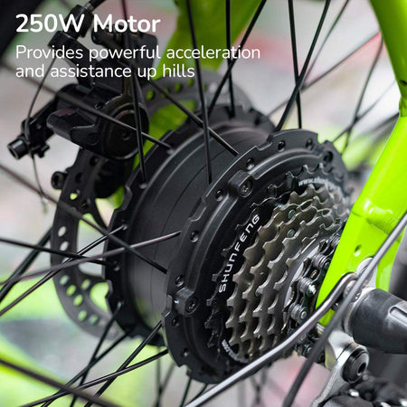 Disc Braking Electric Foldable Bike | Lime Green