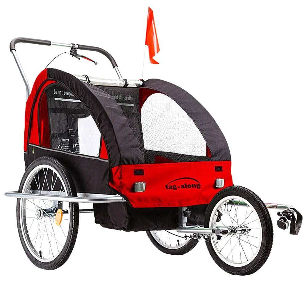 Tag-Along Kids Bike Trailer Child Bicycle Pram Stroller Children Wheel ...