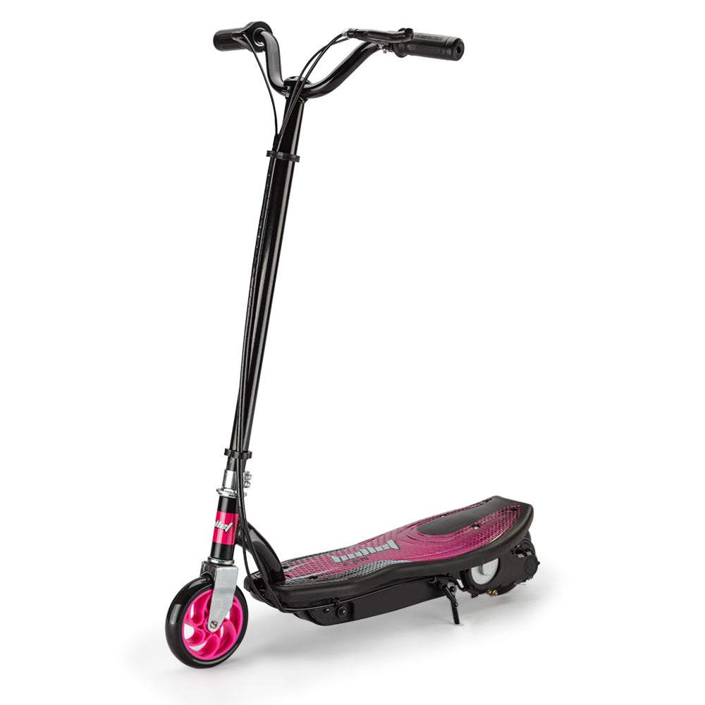 Pink BULLET ZPS Kids Electric Scooter with 140W motor and FlowGrip deck for ages 5-11