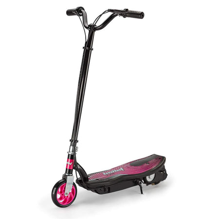 Pink BULLET ZPS Kids Electric Scooter with 140W motor and FlowGrip deck for ages 5-11
