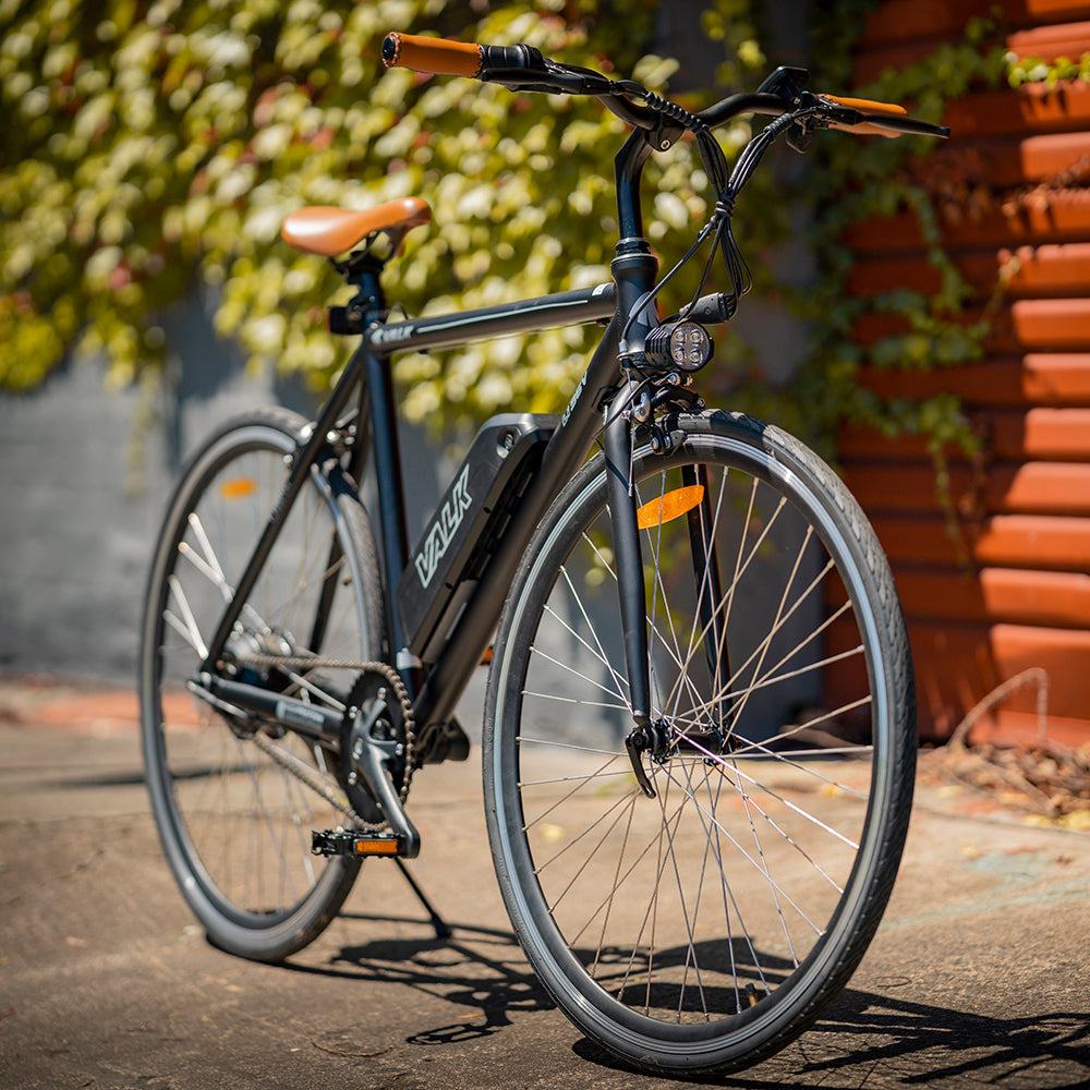 250W Fixie eBike with Saddle Bag | Black