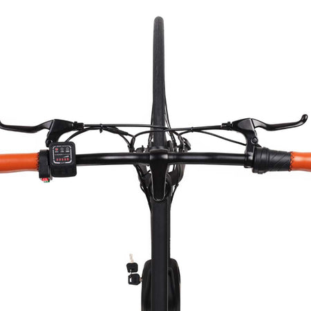 250W Fixie eBike with Saddle Bag | Black