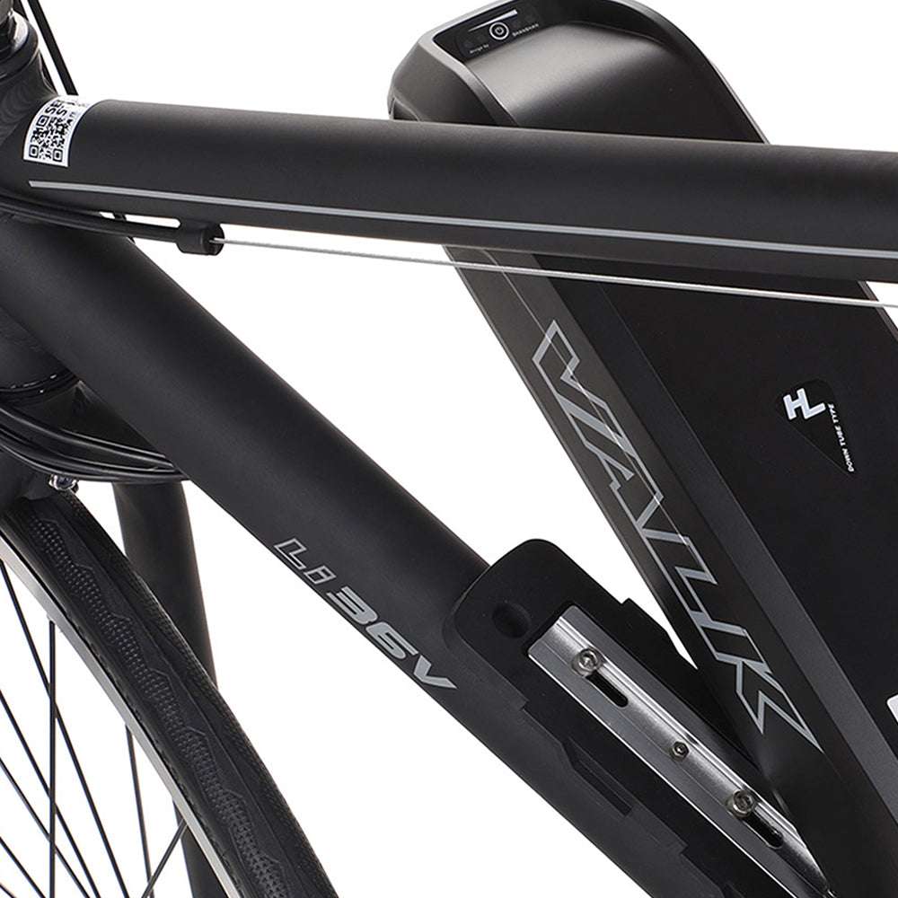 250W Fixie eBike with Saddle Bag | Black