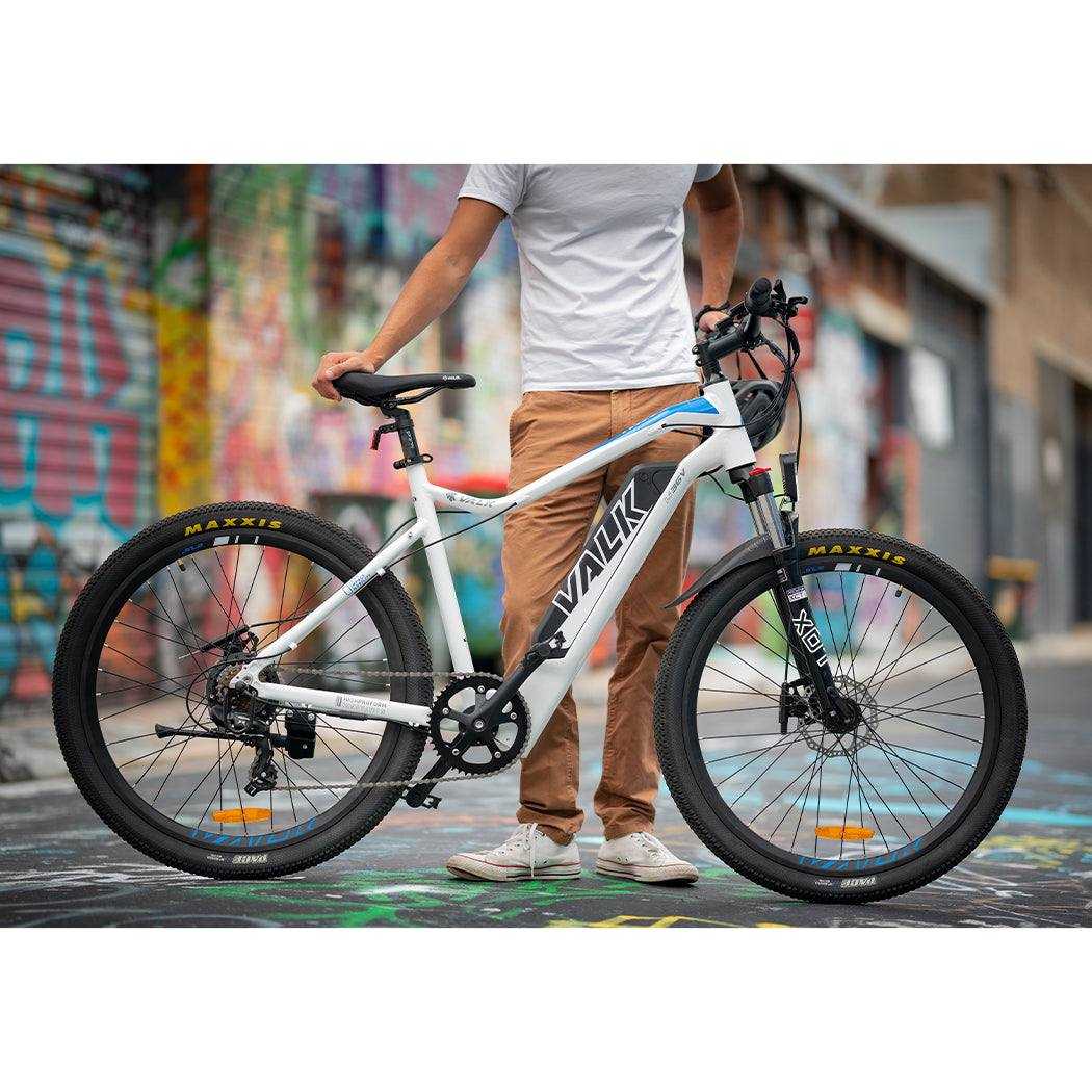 250W Hydraulic Disc Brakes Electric MTB, 26Inch | White