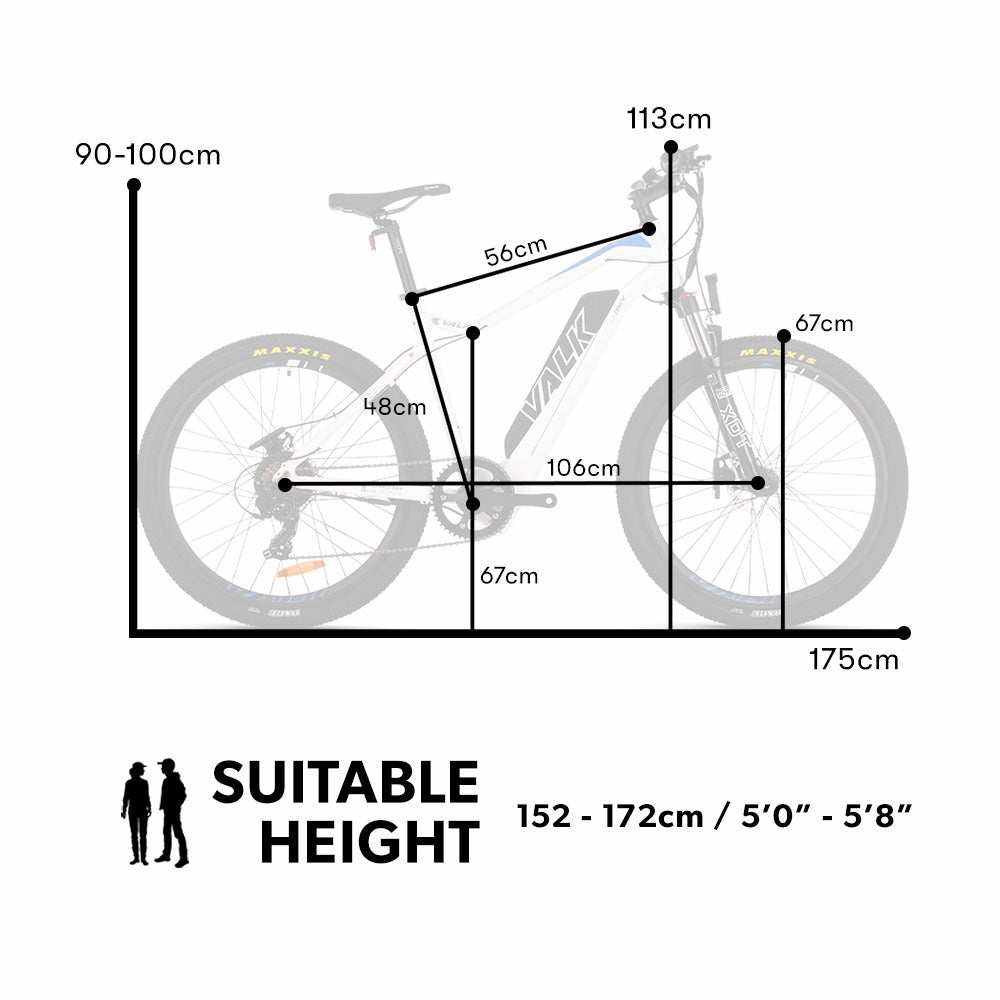 250W Hydraulic Disc Brakes Electric MTB, 26Inch | White
