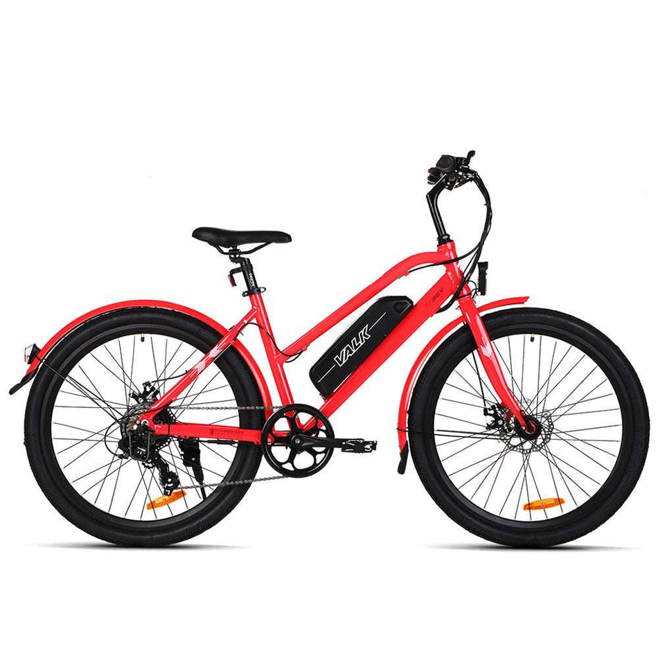 250W Ladies Step Through Electric Bike | Red