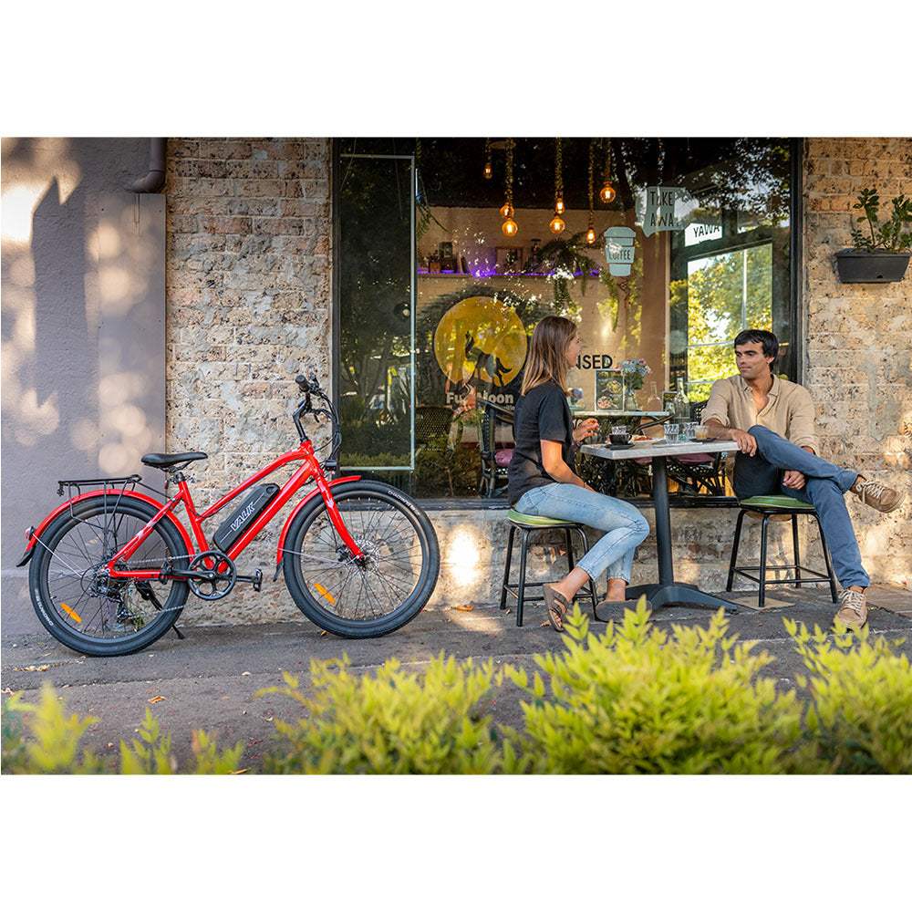 250W Ladies Step Through Electric Bike | Red