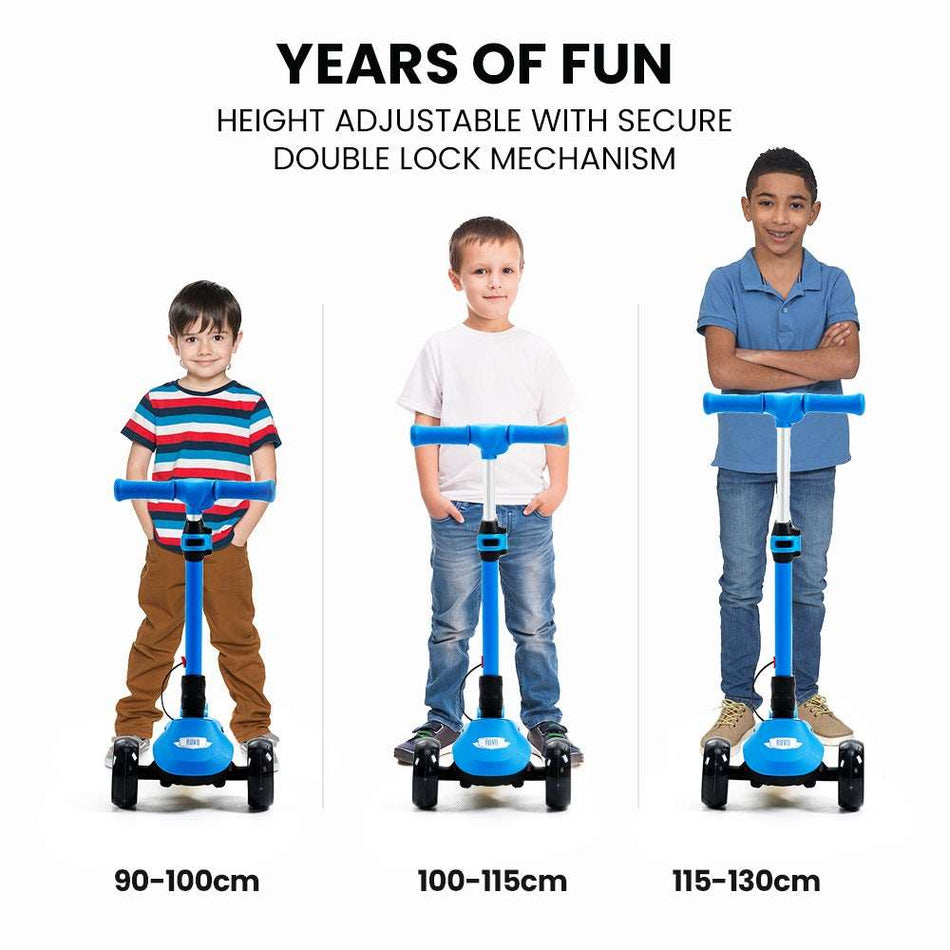 Kids Lightweight 3-Wheel Electric Scooter | Blue