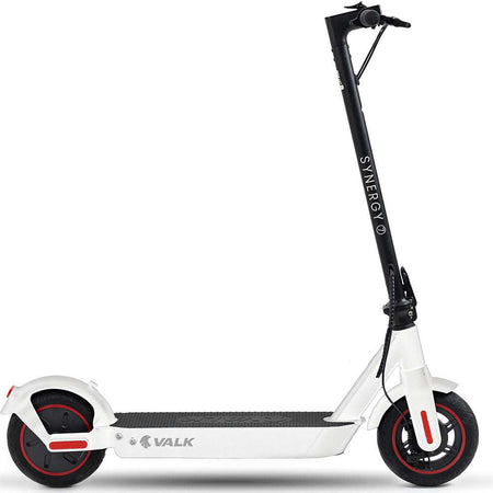 White VALK Synergy 7 Motorised e-Scooter for Adults with 500W motor and 15Ah battery