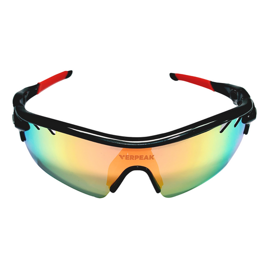 Verpeak Sport Sunglasses Type 1 ( Black frame with red end tip)-BicycleLab.com.au