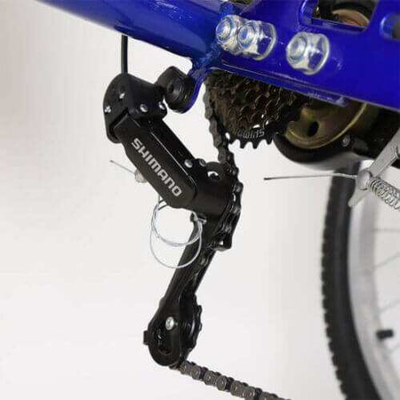 24 Inch Adult Tricycles with Basket, 7 Speed | Blue