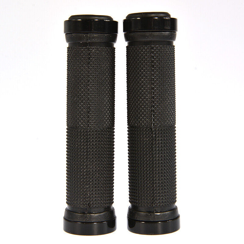 Bike Handlebar Grips MTB Mountain BMX Bike Bicycle Soft BLACK Fixed Double Lock Screw Tight Grips - Easy Fit - Rockbros-BicycleLab.com.au