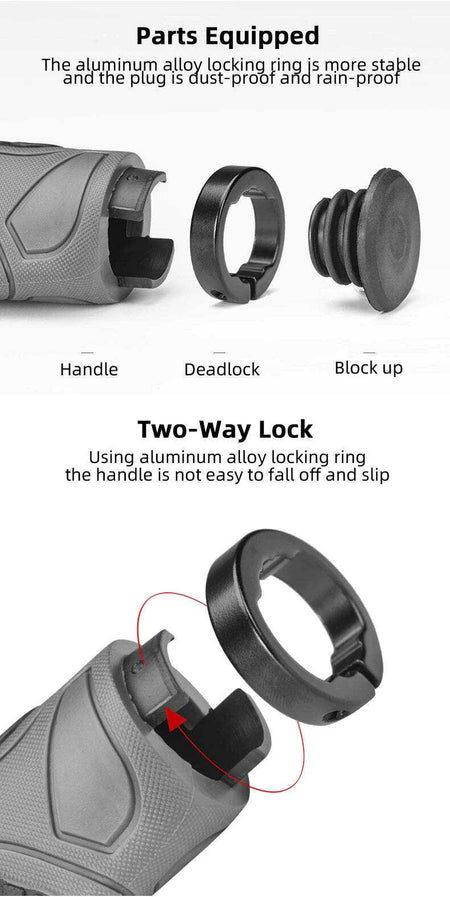 Anti-Slip Mountain Bike Handlebar Grips | Black