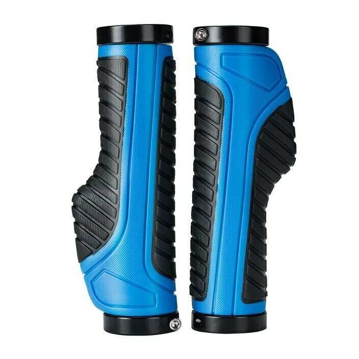 Mountain Bike Handlebar Grips | Anti-Slip Blue Comfort Grip for Bikes