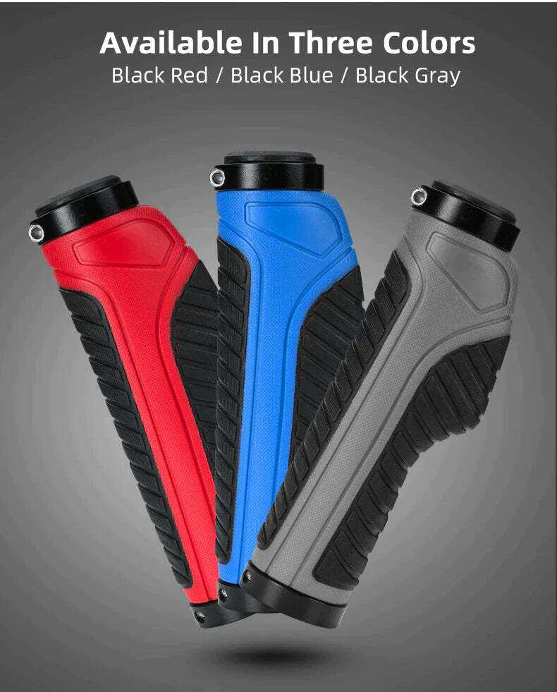 Mountain Bike Handlebar Grips | Anti-Slip Blue Comfort Grip for Bikes