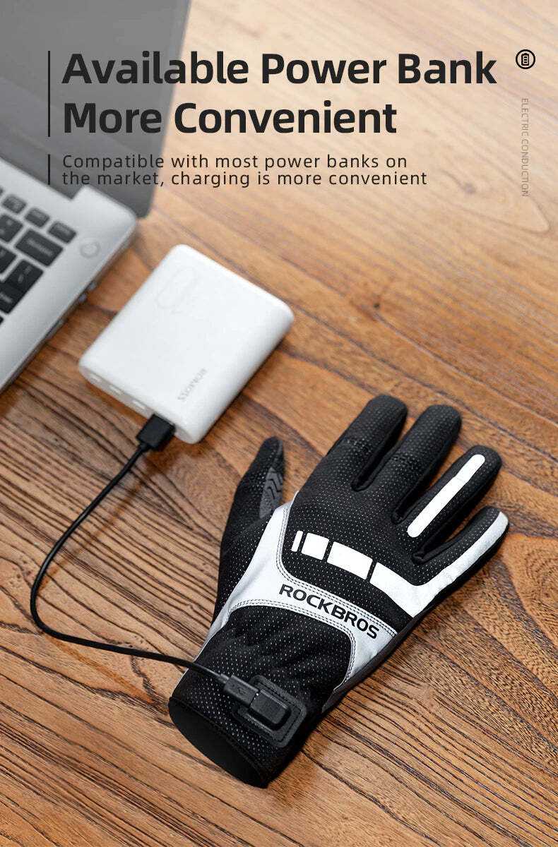 Breathable Heated Cycling Gloves | Large