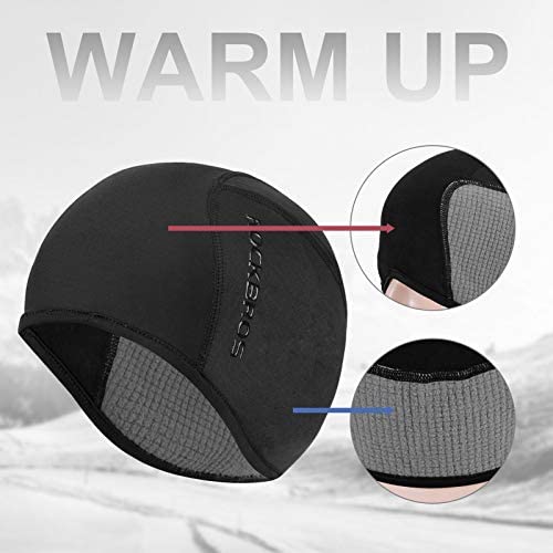 Helmet Fleece Inner Liner Cycling Skull Cap Winter Thermal MTB Mountain Cycling Cap for Men Women Headwear for Running Skiing & Winter Sports BLACK Rockbros-BicycleLab.com.au