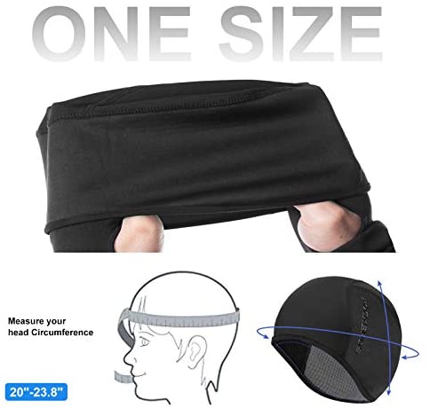 Helmet Fleece Inner Liner Cycling Skull Cap Winter Thermal MTB Mountain Cycling Cap for Men Women Headwear for Running Skiing & Winter Sports BLACK Rockbros-BicycleLab.com.au