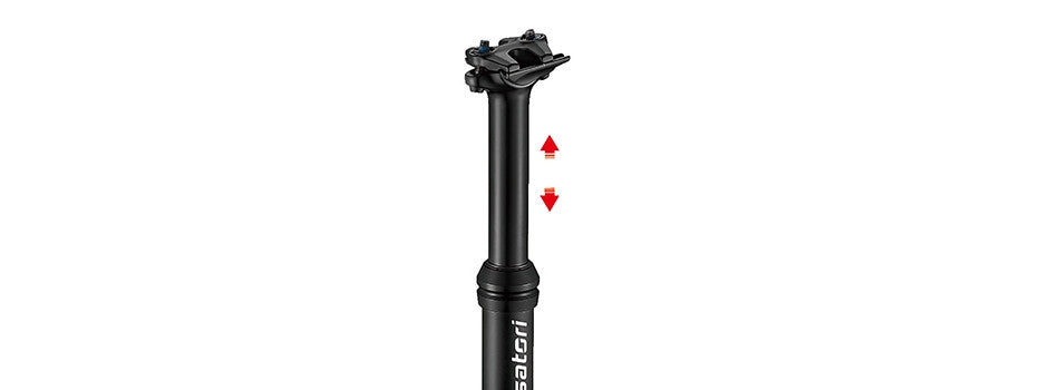 Satori Mountain Bike Pro Dropper Adjustable Seatpost Internal Cable 31.6 Diameter 100mm Travel-BicycleLab.com.au