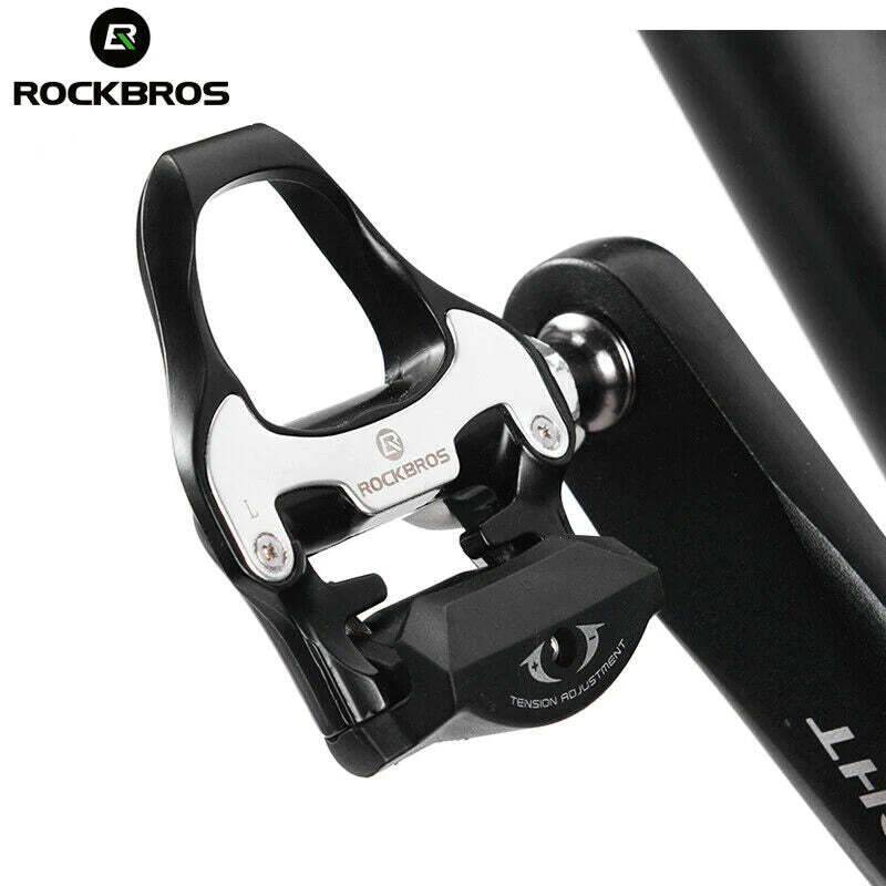 Self Lock Clip In Bike Pedals LOOK KEO Cleat MTB Road 700C Hybrid BMX - Rockbros Black-BicycleLab.com.au