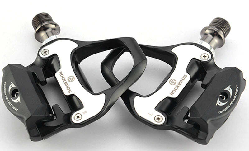 Self Lock Clip In Bike Pedals LOOK KEO Cleat MTB Road 700C Hybrid BMX - Rockbros Black-BicycleLab.com.au