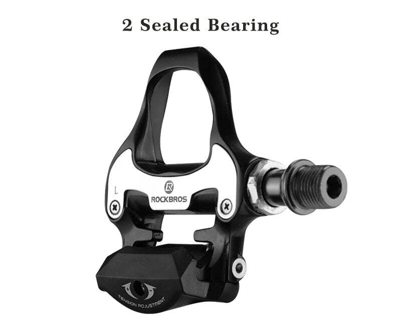 Self Lock Clip In Bike Pedals LOOK KEO Cleat MTB Road 700C Hybrid BMX - Rockbros Black-BicycleLab.com.au