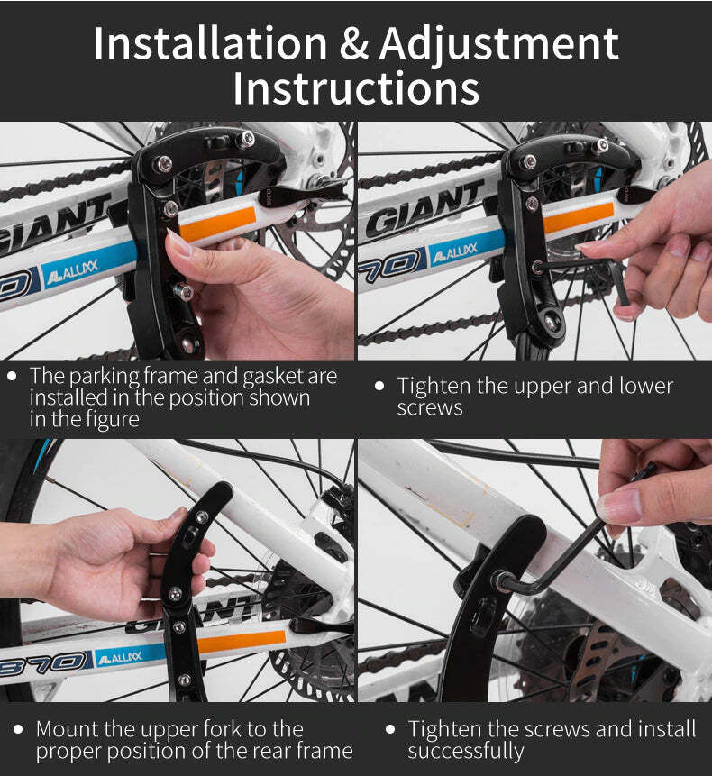 Adjustable Bike Stand One Size Fits All - ROCKBROS Mountain Bike Standard Kick Stand Parking Adjustable 40cm Removable - Photo Shoot-BicycleLab.com.au