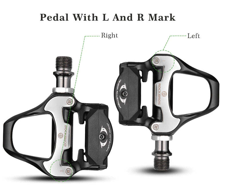 Self Lock Clip In Bike Pedals Shimano SPD-SL Cleat MTB Road 700C Hybrid BMX - Rockbros Nylon Black-BicycleLab.com.au