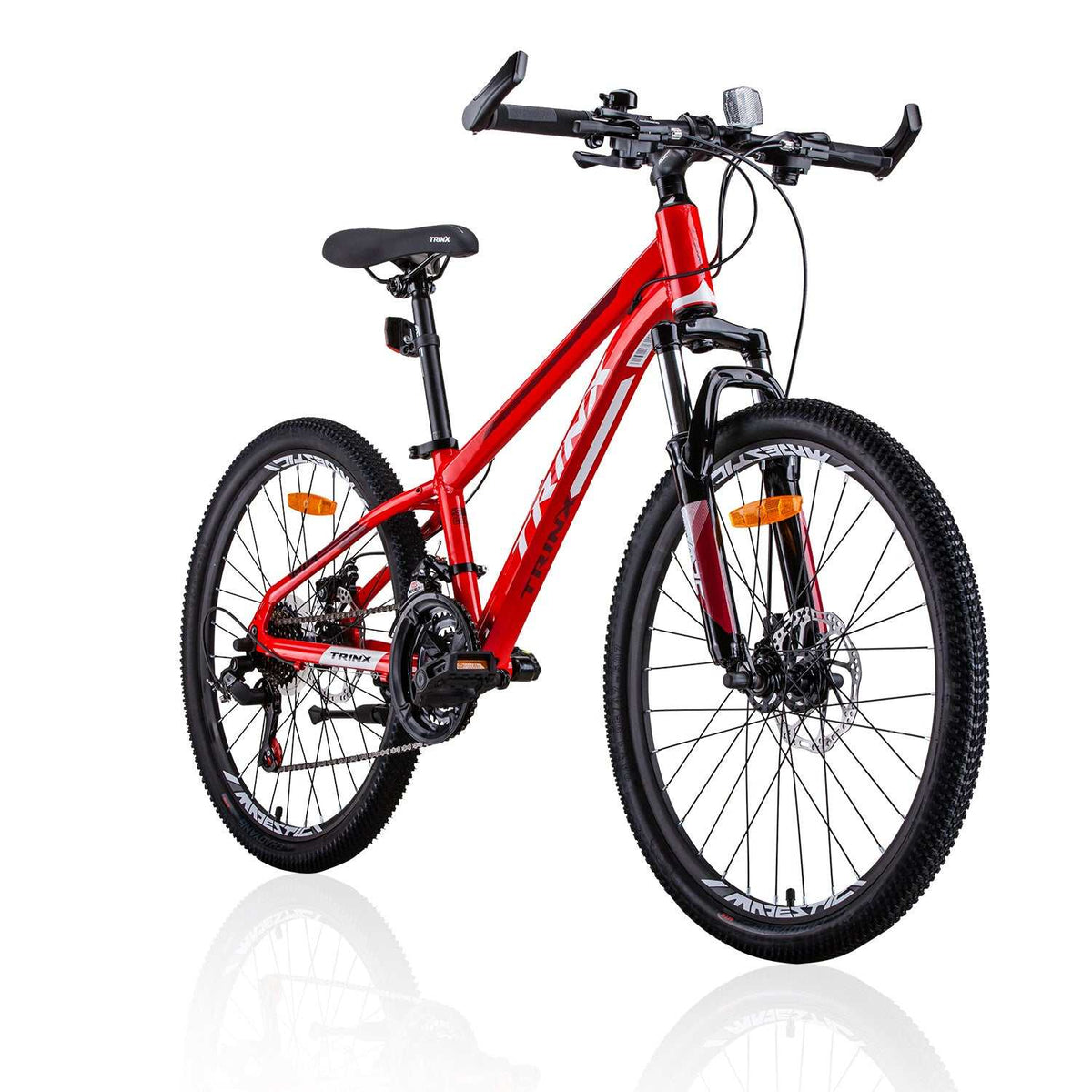 24 Inch Childrens Mountain Bike with 21 Speed | Red