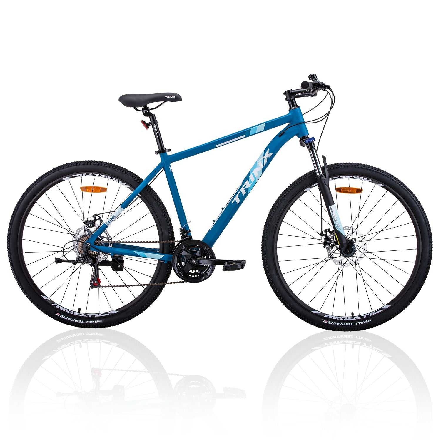 18 Inch Frame Mountain Bike with 21 Speed | Blue/White