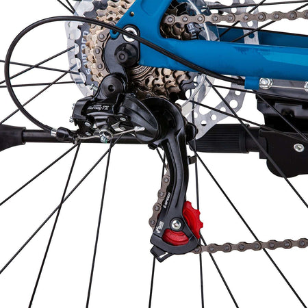 18 Inch Frame Mountain Bike with 21 Speed | Blue/White