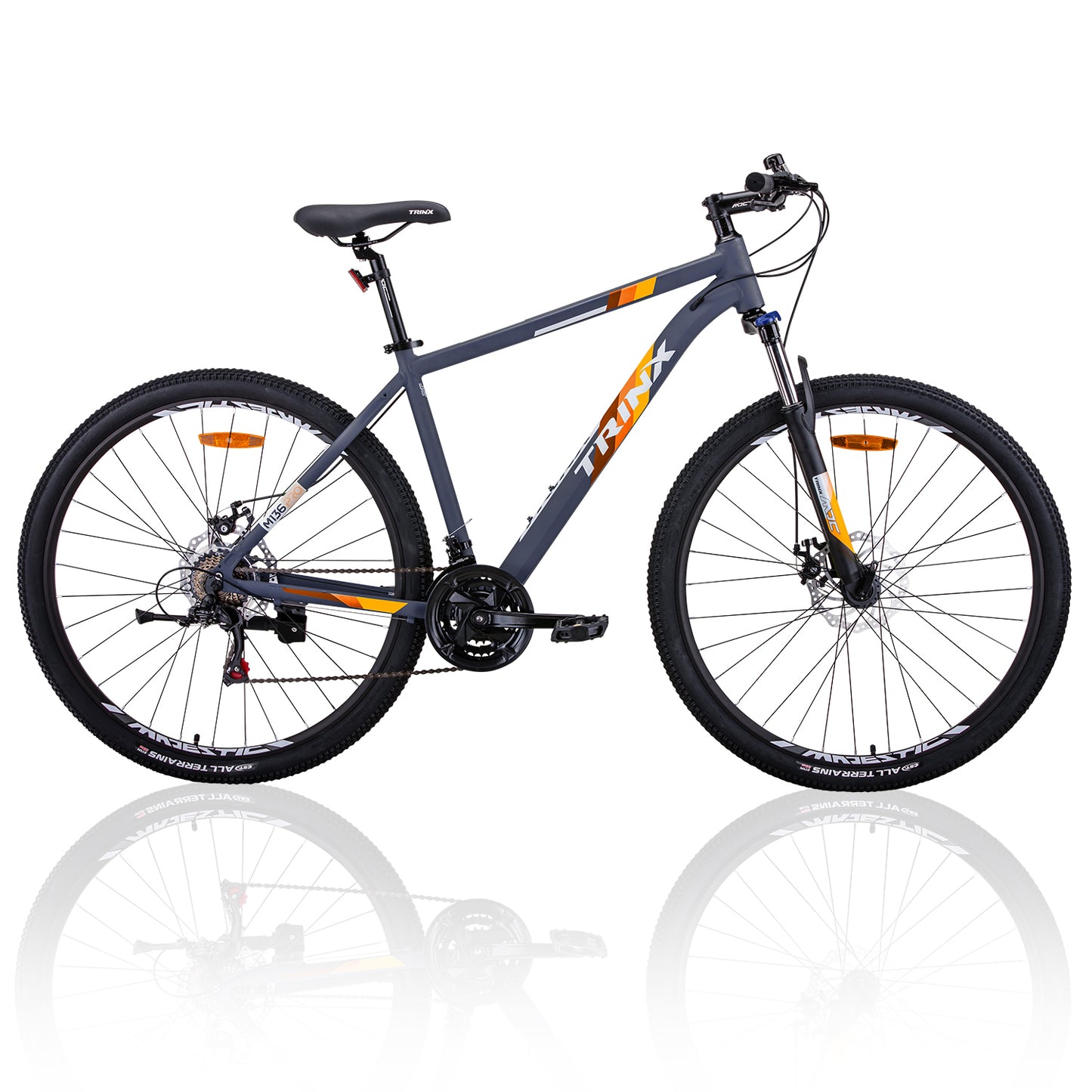 Trinx M136 Pro 29er 21 Speed Mountain Bike MTB 29 Wheel Grey/Orange-BicycleLab.com.au