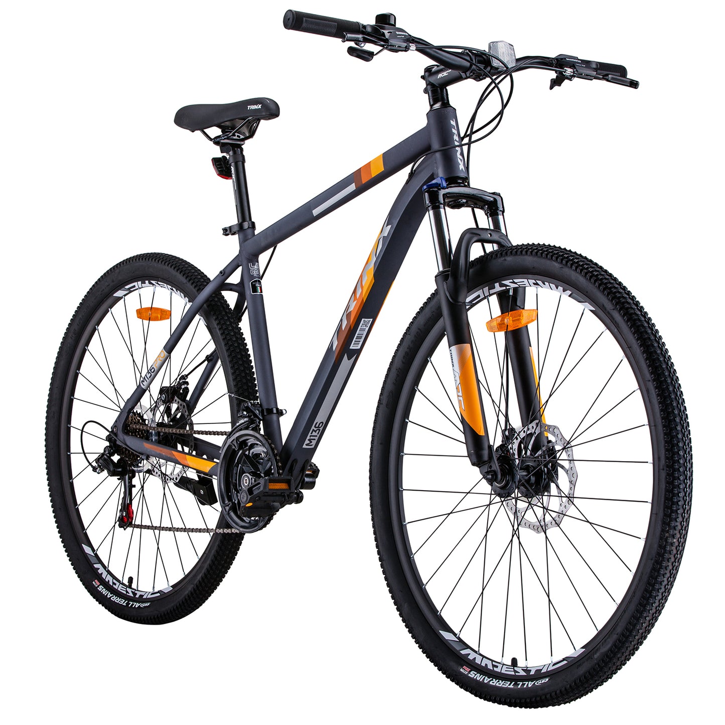 Trinx M136 Pro 29er 21 Speed Mountain Bike MTB 29 Wheel Grey/Orange-BicycleLab.com.au