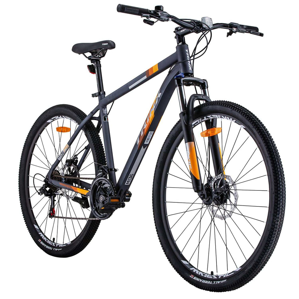 High-Performance 21 Speed Mountain Bike | Grey/Orange