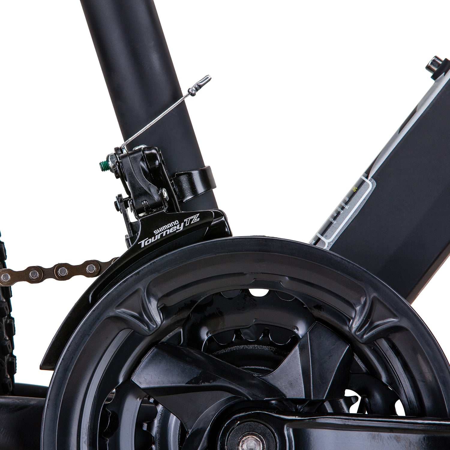 26 inch Lock-Out Suspension Mountain Bike | Matt Black White/Red