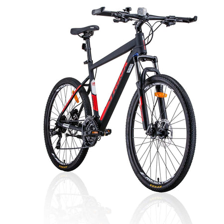 17 Inch Frame Mountain Bike with 24 Speed | Red